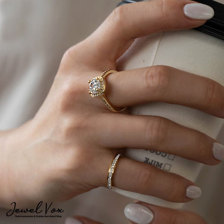 Jewel vox 指輪 リング レディース ニッケルフリー 金属アレルギー キュービックジルコニア ビジュー 大粒 13号 おしゃれ デイリー オケージョン 結婚式 フォーマル 女性 プレゼント 韓国 大人 韓国ファッション 人気 アクセサリー