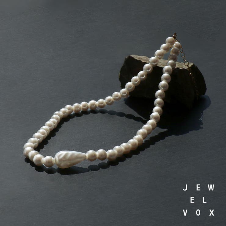 Other - Jewel vox ネックレス レディース ショートネックレス パール 金属アレルギー ニッケルフリー 大人かわいい いびつ 変形 ドロップ バロックパール風 トレンド 重ね付け 可愛い デイリー シン