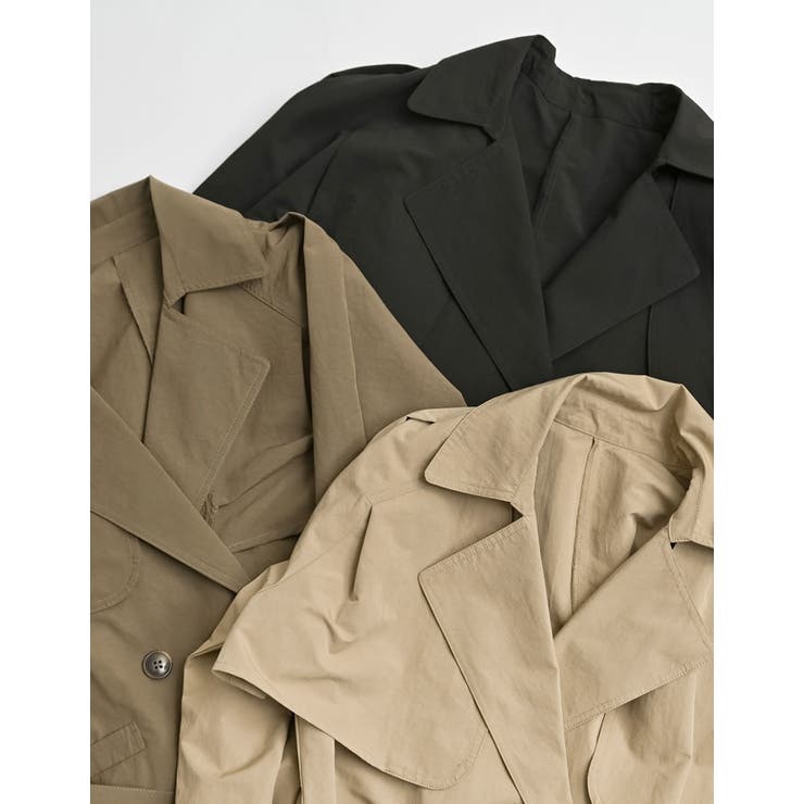 Re:EDIT [2026S/S COLLECTION]ケープ取り外し2WAYタフタミドルトレンチコート その他 shoplistselect-10486017 SHOPLIST サンプル画像2