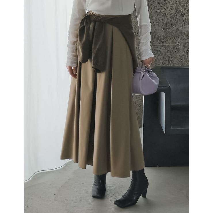 Re:EDIT [2026S/S COLLECTION][低身長サイズ有]タックボリュームフレアスカート スカート shoplistselect-10486010 SHOPLIST サンプル画像3