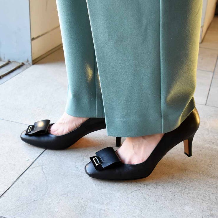 Mode et Jacomo×ing スクエアモチーフパンプス シューズ・靴