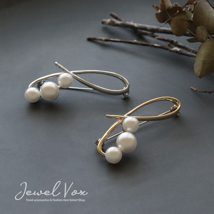 Jewel vox ブローチ レディース パール ストールピン キルトピン ゴールド シルバー 結婚式 入学式 入園式 卒園式 卒業式 七五三 パーティー 上品 女性 30代 40代 50代 ブランド 韓国 大人 韓国ファッション 人気 アクセサリー