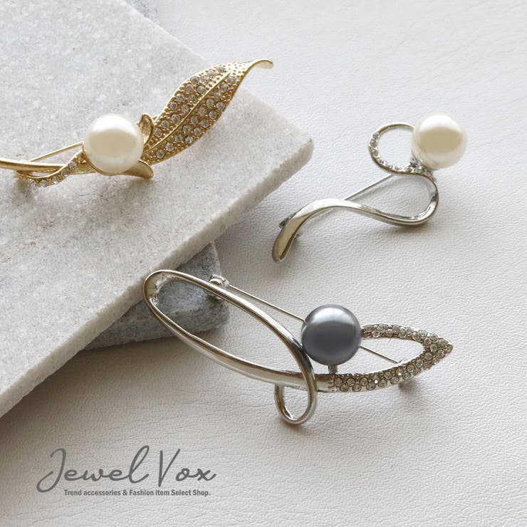 Jewel vox ブローチ キルトピン ストールピン レディース 3タイプ パール ゴールド シルバー ブラックパール 入学式 卒園式 卒園式 卒業式 女性 韓国 大人 韓国ファッション 人気 アクセサリー