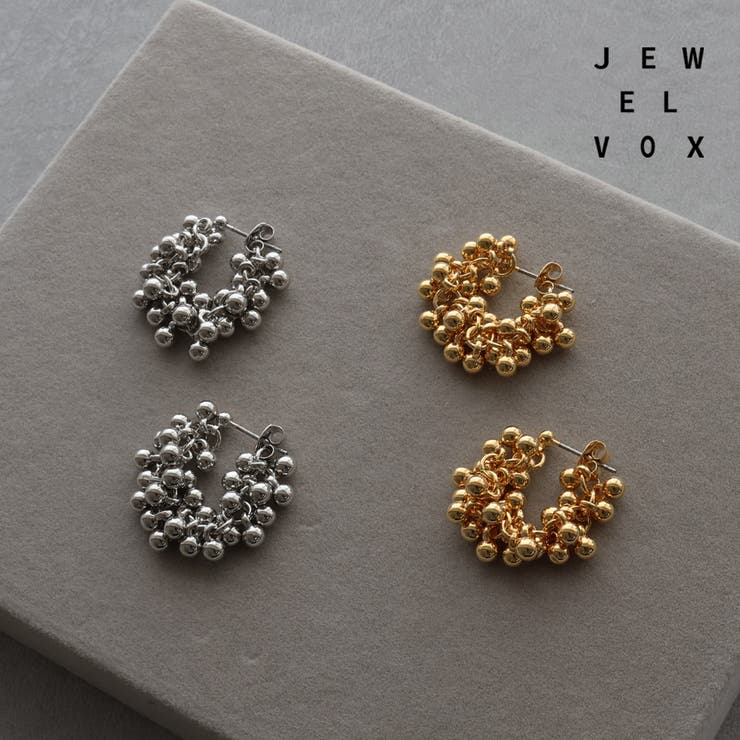 Jewel vox ピアス レディース ニッケルフリー 金属アレルギー チタンポスト ボール メタルボール バックキャッチ ゴールド シルバー シンプル 大ぶり かわいい オシャレ 女性 韓国 大人 韓国ファッション 人気 アクセサリー