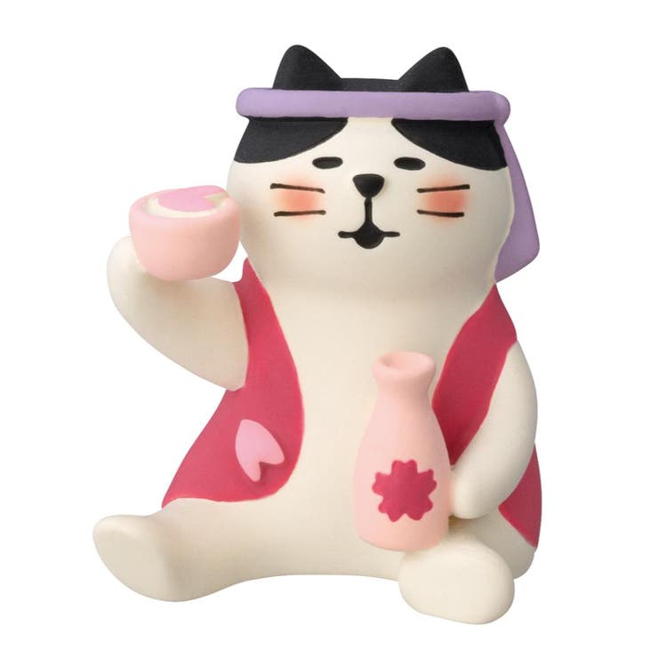 cinemacollection concombre?ねこねこ桜ピクニック マスコット 乾杯お花見猫 デコレ プレゼント インテリア かわいい グッズ 寝具・インテリア雑貨