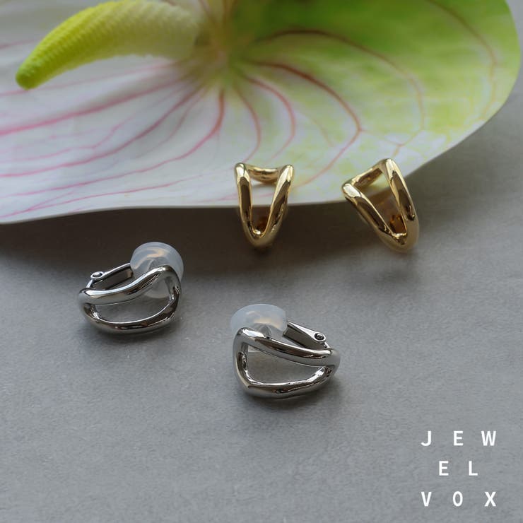 【10％OFFクーポン！2/23(月)1:59まで】Jewel vox イヤリング レディース ニッケルフリー 金属アレルギー ゴールド シルバー ニュアンス モチーフ カジュアル シンプル 普段使い オケージョン 仕事 オフィス 大人かわいい オシャレ