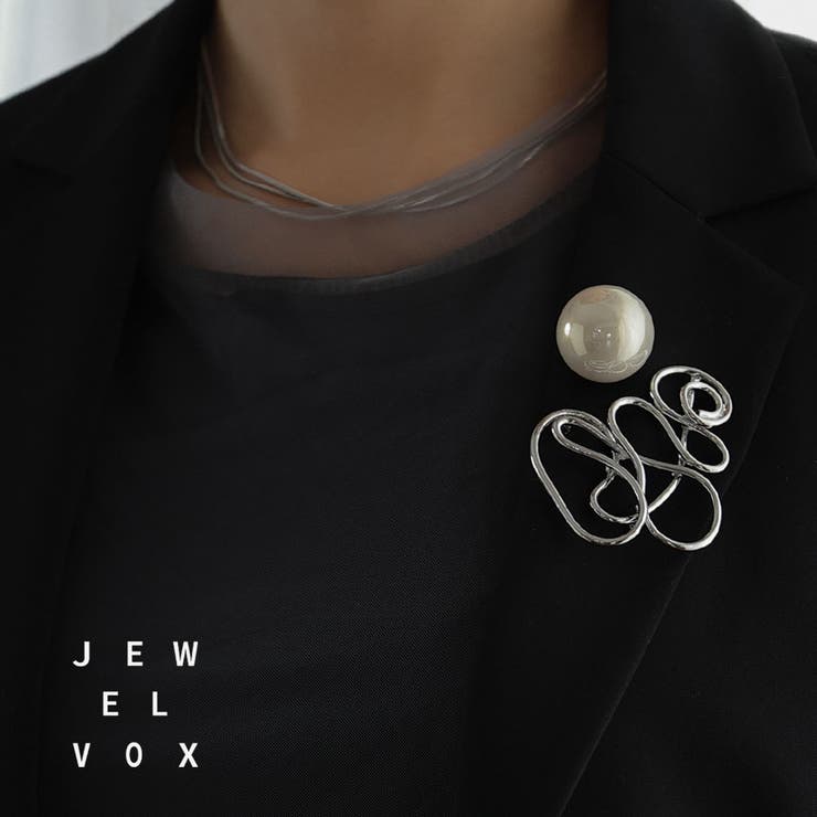 Jewel vox ブローチ キルトピン ストールピン 安全ピン パール風 一粒 BIGパール シンプル 重ね付け おしゃれ ワンポイント シンプル 入学式 卒園式 卒業式 フォーマル 女性 レディース 韓国 大人 韓国ファッション 人気 アクセサリー