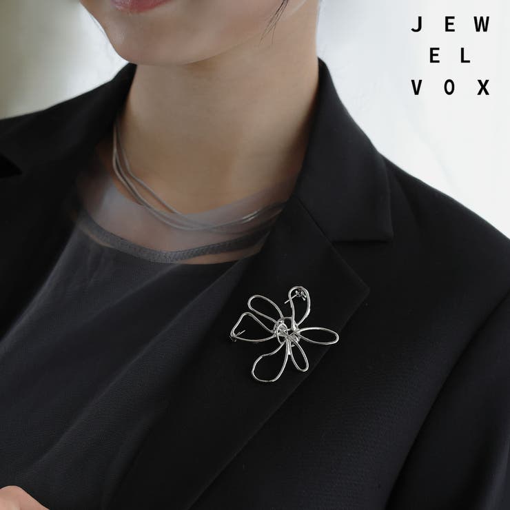 Jewel vox ブローチ キルトピン ストールピン 安全ピン 花 フラワー ワイヤー メタル シンプル ゴールド シルバー おしゃれ デイリー 普段使い カジュアル オケージョン パーティー 入学式 卒園式 卒園式 卒業式 フォーマル ワンピース マ