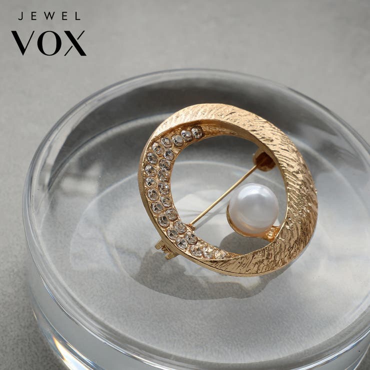 Jewel vox ブローチ ストールピン 安全ピン レディース サークル ストーン Pパール モチーフ ゴールド 金具 結婚式 パーティー オケージョン 入学式 卒園式 卒園式 卒業式 フォーマル 女性 韓国 大人 韓国ファッション 人気 アクセサリー