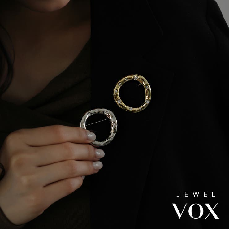 Jewel vox ブローチ ストールピン 安全ピン レディース ライン ニュアンス サークル モチーフ ストーン ゴールド シルバー 金具 結婚式 パーティー オケージョン 入学式 卒業式 入園式 卒園式 フォーマル 普段使い デイリー 仕事 韓国 大