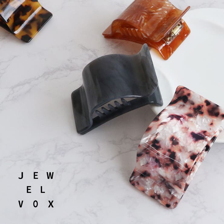 【10％OFFクーポン！3/26(木)1:59まで】Jewel vox ヘアクリップ ヘアアクセ バンスクリップ レディース マーブル模様 アセチ しっかり まとめ髪 ハーフアップ ヘアアレンジ デイリー カジュアル トレンド 結婚式 パーティー 可愛い
