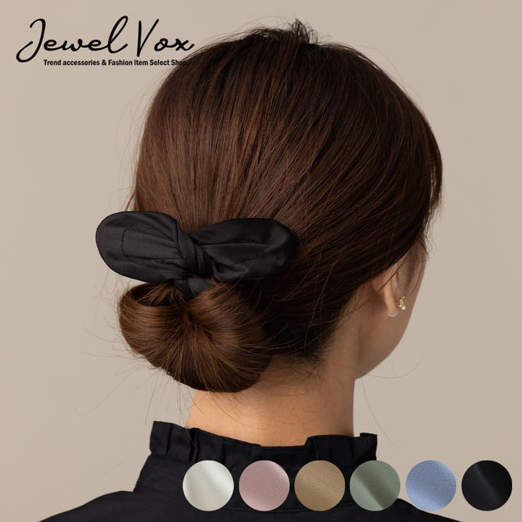 Jewel vox デフトバン ワイヤーポニー ヘアアクセサリー スクエア オーバル シルク風 光沢 リボン お団子 ヘアメーカー ワイヤー 大人っぽい おしゃれ 巻き付け 布 風 シニヨン プチプラ 使い方 韓国っぽコーデ 簡単 ヘアレンジ 韓国 韓国