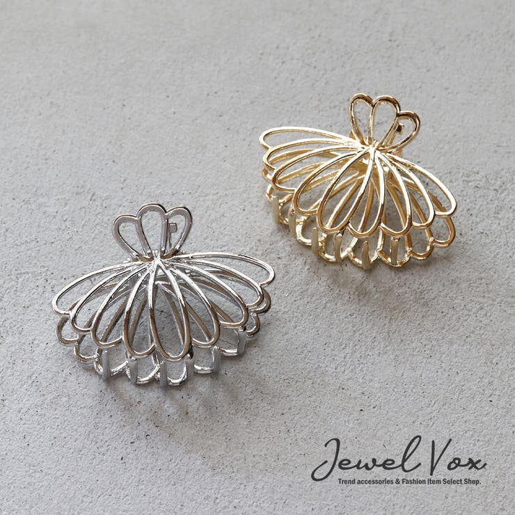 Jewel vox ヘアクリップ レディース ヘアアクセ シェル 貝 モチーフ 髪留め まとめ髪 シンプル ゴールド シルバー カジュアル シンプル 結婚式 パーティー ワンポイント トレンド 30代 40代 50代 女性 韓国 大人 韓国ファッション