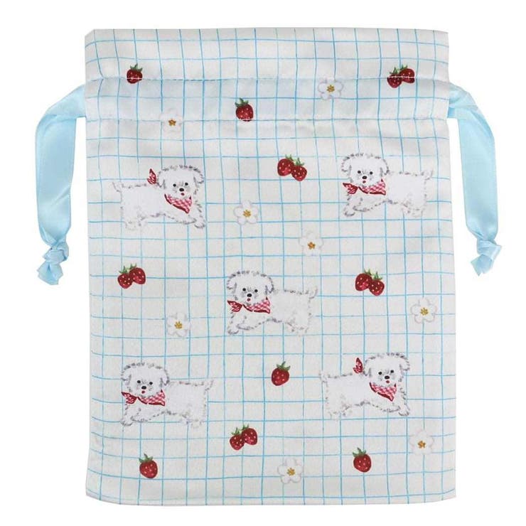 cinemacollection 利光春華 巾着袋 サテン巾着 strawberry dog Green Flash きんちゃくポーチ 小物入れ グッズ 浴衣・着物