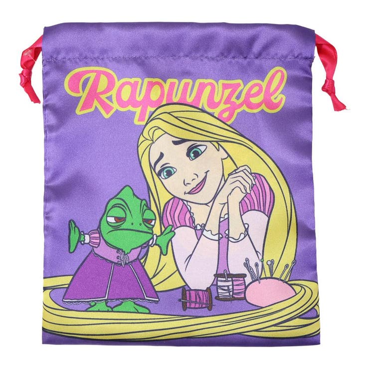 cinemacollection 塔の上のラプンツェル 巾着袋 リボン巾着 ラプンツェル＆パスカル ディズニープリンセス スモールプラネット ギフト コスメポーチ かわいい キャラクター グッズ 浴衣・着物