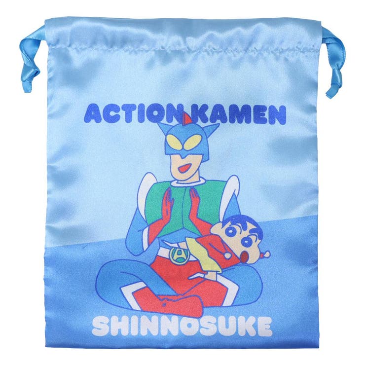 Other - cinemacollection クレヨンしんちゃん 巾着袋 リボン巾着 アクション仮面 スモールプラネット ギフト コスメポーチ かわいい アニメキャラクター グッズ 浴衣・着物