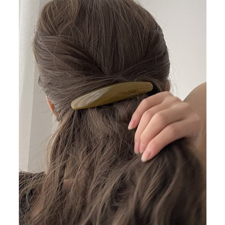 レースレディース 【4点セット】ソリッドカラー オーバル アクリル ヘア バレッタ 女性 レディース ヘアアクセサリー 春 夏 秋 冬 単色 ワンカラー 無地 ベーシック ミニマル 小ぶり まとめ髪 フェミニン 上品 可愛い ヘアアレンジ アップヘア