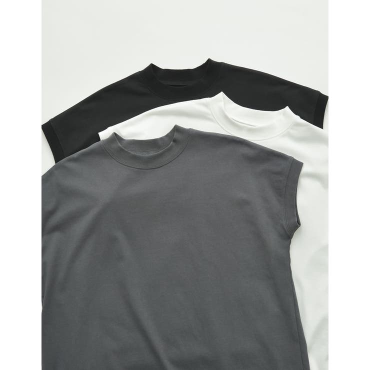 Re:EDIT [UVカット][接触冷感][紫外線対策]モックネックフレンチスリーブTシャツ トップス shoplistselect-10489280 SHOPLIST サンプル画像2
