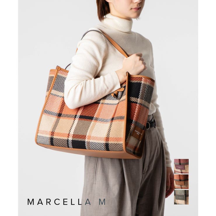 U-STREAM ジャンニキアリーニ GIANNI CHIARINI MARCELLA M マルチェッラ BS 6850 BLMR トートバッグ チェック レディース バッグ バッグ・鞄