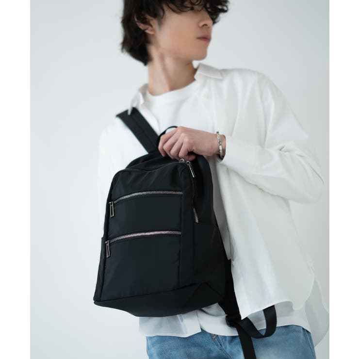 【10％OFFクーポン！3/26(木)1:59まで】improves リュック メンズ ナイロン バックパック 鞄 通勤 旅行 大容量 ナイロン きれいめ カジュアル ユニセックス 韓国ファッション Y2K ブラック バッグ・鞄