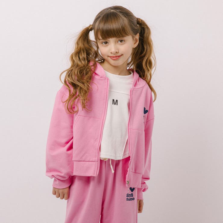 URBAN CHERRY 【2点セット】ハートロゴプリントパーカー＋ストレートパンツ トップス