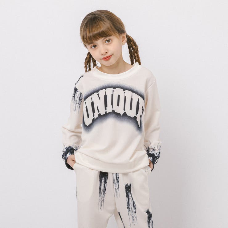 URBAN CHERRY 【2点セット】スプレーロゴプリントトレーナー＋ペイントプリントサイドラインパンツ その他