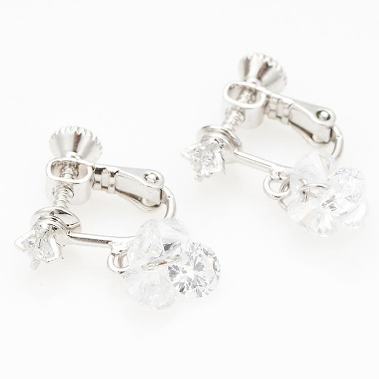 アクセサリーショップPIENA イヤリング バネ式 フリンジ キュウビックジルコニア 上品 レディース 痛くなりにくい 揺れ動く プレゼント ギフト アクセサリ...