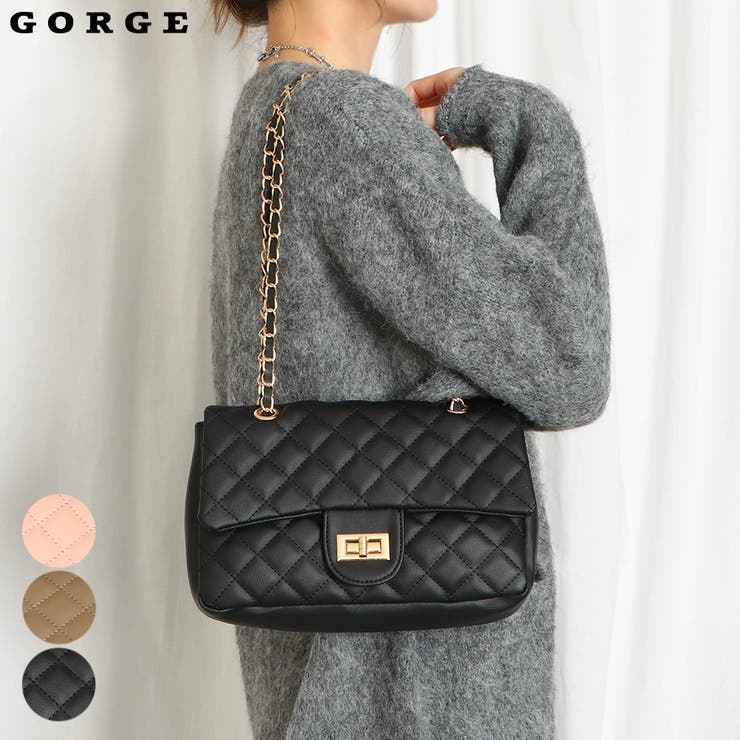 GORGE 《キルティング×チェーン》ルルナ2WAYショルダーBAG レディース 斜め掛け 春夏秋冬 バッグ・鞄