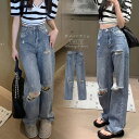 Miniministore ダメージデニムレディースクラッシュデニム パンツ・ズボン