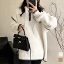 【マラソン期間中 5%OFFクーポン】Miniministore フード付きニットパーカー韓国ファッション トップス