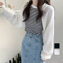 【7/21限定 10%OFFクーポン】Miniministore ドッキングトップス カットソー 長袖 トップス