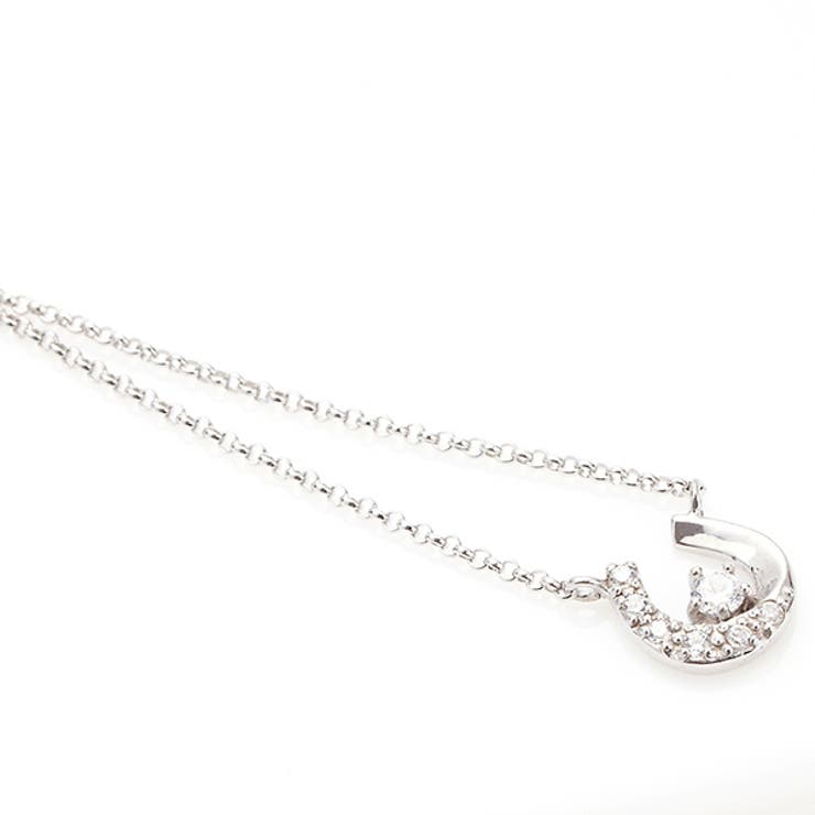 【10％OFFクーポン！11/27(木)1:59まで】アクセサリーショップPIENA ネックレス シルバー925製 キュービックジルコニア 馬蹄 デザインホースシュー ショートネックレス デコルテ シンプル アクセサリー