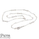 アクセサリーショップPIENA ネックレスチェーン レディース メンズ 春 夏 秋 冬 真鍮製 重ね付け りぼん 飾り おしゃれ プチプラ シルバー アクセサリ...
