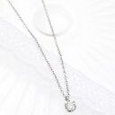 【マラソン期間中 5%OFFクーポン】アクセサリーショップPIENA レディースネックレス 6つ爪のダイヤモンドペンダント 小判チェーン アジャスターマルカン付...