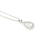【マラソン期間中 5%OFFクーポン】アクセサリーショップPIENA ネックレス ペンダント ボールチェーン レディース ドロップ しずくフレーム キュービック...