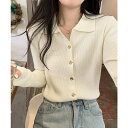【8/11まで5%OFFクーポン】Miniministore 秋冬ニットトップス レディースニットポロ トップス