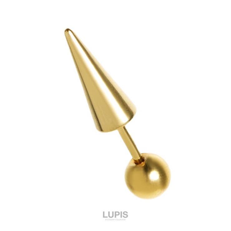 LUPIS 【16G】BIGコーンヘッドストレートバーベルボディピアス　【ボディピアス 16G ストレートバーベル コーンヘッド サージカルステンレス 316L 軟骨ピアス アンテナ 金属アレルギー対応 激安 安い プチプラ 春 夏 秋 冬 春夏 秋冬