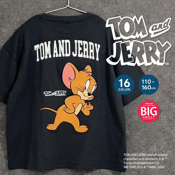 ZI-ON TOM&JERRY BIG T キッズ 子供服 男の子 女の子 オーバーサイズ 半袖Tシ ...