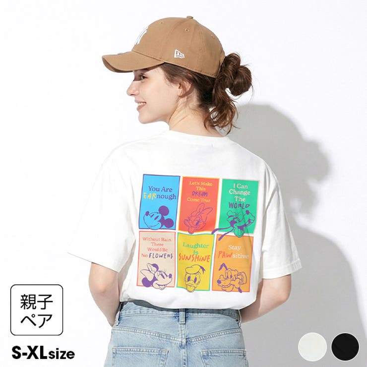 BABYDOLL 親子お揃い ディズニー バックプリントTシャツ 1339A トップス