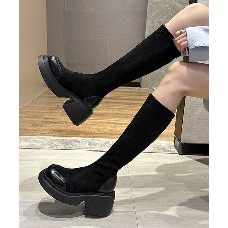 【10％OFFクーポン！11/27(木)1:59まで】Miniministore 厚底ブーツ ニーハイブーツ ロングブーツ シューズ・靴