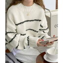 【8/10限定 20%OFFクーポン】Miniministore ボーダーニットセーター レディース 長袖 トップス