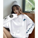 【7/21限定 10%OFFクーポン】Miniministore ロゴトレーナー 韓国風 ビッグシルエット トップス