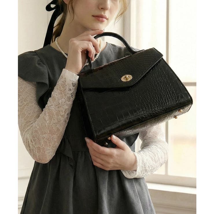 【10％OFFクーポン！3/26(木)1:59まで】SETUP7【WOMEN】 【MAISON BREEZE】クロコ型押し 2wayショルダーバッグ ハンドバッグ 結婚式 二次会 パーティー フォーマル オケージョン バッグ・鞄