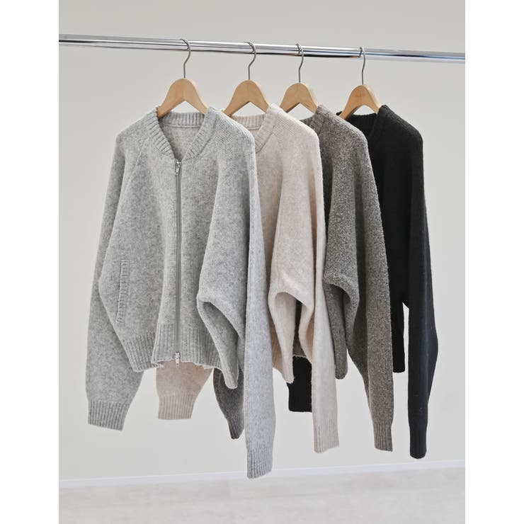 Re:EDIT ダブルジップニットブルゾン アウター(コート・ジャケットなど) shoplistselect-10492701 SHOPLIST サンプル画像2