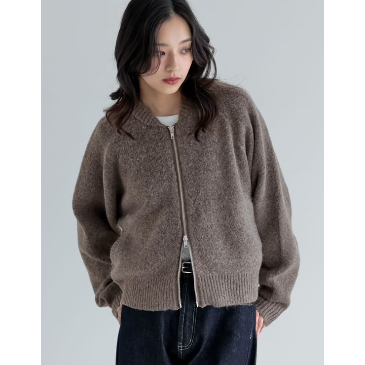 Re:EDIT ダブルジップニットブルゾン アウター(コート・ジャケットなど) shoplistselect-10492701 SHOPLIST サンプル画像3