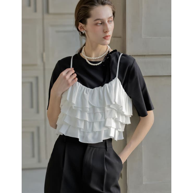 Re:EDIT [2026S/S COLLECTION][MEISM by Re:EDIT]ティアードフリルビスチェ トップス shoplistselect-10492688 SHOPLIST サンプル画像3