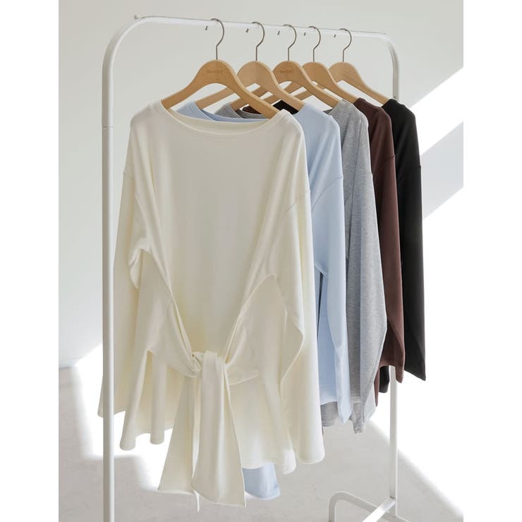 【10％OFFクーポン！8/27(木)1:59まで】Re:EDIT [2026S/S COLLECTION]アンチピリングウエストリボンチュニックトップス トップス shoplistselect-10492679 SHOPLIST サンプル画像2