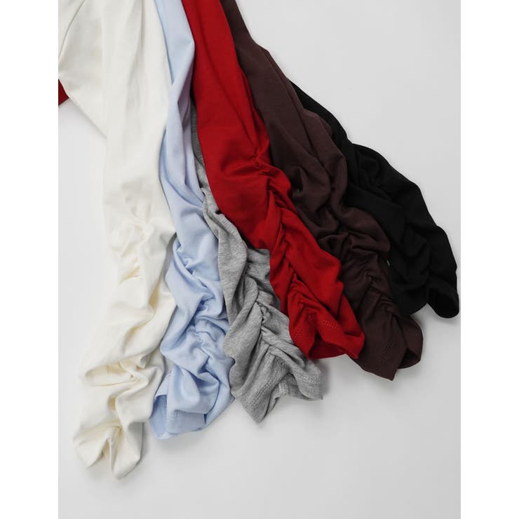Re:EDIT [2026S/S COLLECTION]アンチピリング袖シャーリングラウンドヘムトップス トップス shoplistselect-10492677 SHOPLIST サンプル画像2
