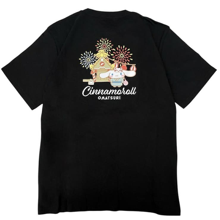 CharaBasket シナモロール 和柄 半袖 Tシャツ バックプリント 刺繍 天竺 メンズ レディース サンリオ キャラクターズ cinnnamoroll sanrio トップス