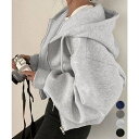 【8/11まで5%OFFクーポン】Miniministore ジップパーカー 韓国ショート丈フーディー トップス